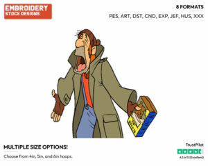 Fagin - Disney's Oliver and Company - Embroidery Design in 3 sizes & 8 formats
