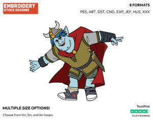Warrior Barley - Disney's Onward - Embroidery Design in 3 sizes & 8 formats