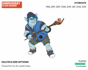 Barley - Disney's Onward - Embroidery Design in 3 sizes & 8 formats