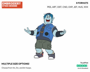 Barley - Disney's Onward - Embroidery Design in 3 sizes & 8 formats