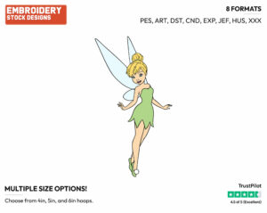 Posing - Disney's Peter Pan & Tinker Bell - Embroidery Design in 3 sizes & 8 formats