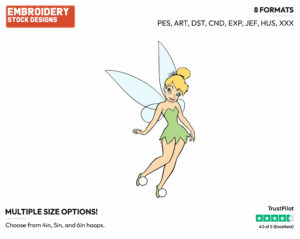 Posing - Disney's Peter Pan & Tinker Bell - Embroidery Design in 3 sizes & 8 formats