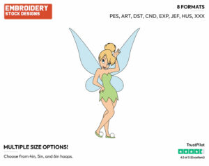 Posing - Disney's Peter Pan & Tinker Bell - Embroidery Design in 3 sizes & 8 formats