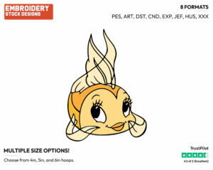 Cleo - Disney's Pinocchio - Embroidery Design in 3 sizes & 8 formats