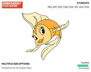 Cleo - Disney's Pinocchio - Embroidery Design in 3 sizes & 8 formats