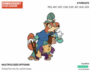 Gideon, Foulfellow - Disney's Pinocchio - Embroidery Design in 3 sizes & 8 formats