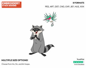 Meeko, Flit - Disney's Pocahontas - Embroidery Design in 3 sizes & 8 formats