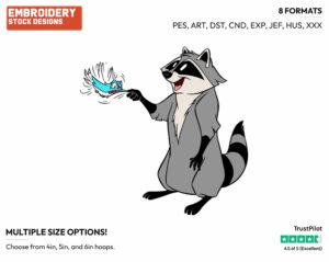 Meeko, Flit - Disney's Pocahontas - Embroidery Design in 3 sizes & 8 formats