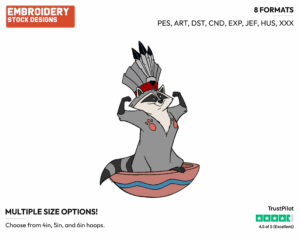 Meeko - Disney's Pocahontas - Embroidery Design in 3 sizes & 8 formats