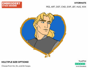 John Smith - Disney's Pocahontas - Embroidery Design in 3 sizes & 8 formats