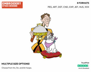 Wiggins, Percy - Disney's Pocahontas - Embroidery Design in 3 sizes & 8 formats