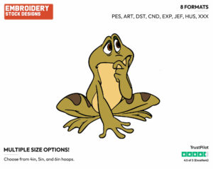 Frog Naveen - Disney's The Princess and the Frog - Embroidery Design in 3 sizes & 8 formats