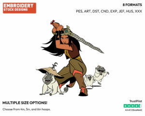 Raya And The Ongis - Disney's Raya and the Last Dragon - Embroidery Design in 3 sizes & 8 formats