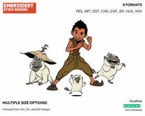 Boun With The Ongis - Disney's Raya and the Last Dragon - Embroidery Design in 3 sizes & 8 formats