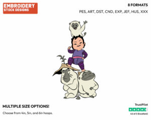 Noi, Dyan, Pan, Uka - Disney's Raya and the Last Dragon - Embroidery Design in 3 sizes & 8 formats