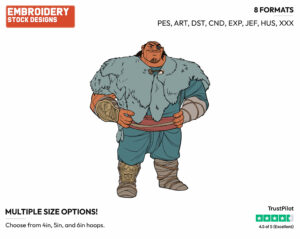 Tong - Disney's Raya and the Last Dragon - Embroidery Design in 3 sizes & 8 formats