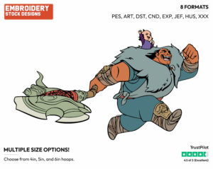 Tong, Noi - Disney's Raya and the Last Dragon - Embroidery Design in 3 sizes & 8 formats