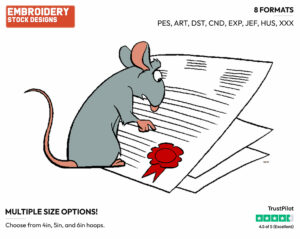 Remy - Disney's Ratatouille - Embroidery Design in 3 sizes & 8 formats