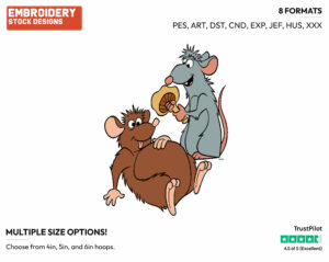 Emile, Remy - Disney's Ratatouille - Embroidery Design in 3 sizes & 8 formats