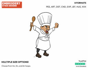 Skinner - Disney's Ratatouille - Embroidery Design in 3 sizes & 8 formats