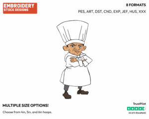 Skinner - Disney's Ratatouille - Embroidery Design in 3 sizes & 8 formats