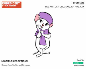Bianca - Disney's The Rescuers Down Under - Embroidery Design in 3 sizes & 8 formats