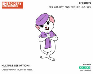 Bianca - Disney's The Rescuers Down Under - Embroidery Design in 3 sizes & 8 formats