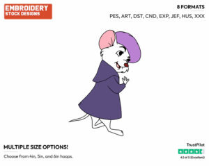 Bianca - Disney's The Rescuers Down Under - Embroidery Design in 3 sizes & 8 formats