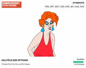 Madam Medusa - Disney's The Rescuers Down Under - Embroidery Design in 3 sizes & 8 formats