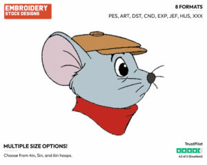 Bernard - Disney's The Rescuers Down Under - Embroidery Design in 3 sizes & 8 formats