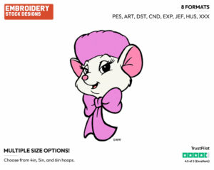 Bianca - Disney's The Rescuers Down Under - Embroidery Design in 3 sizes & 8 formats