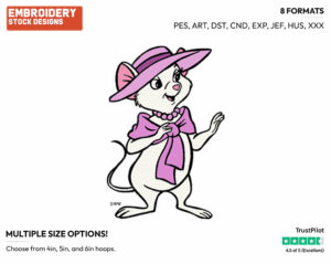 Bianca - Disney's The Rescuers Down Under - Embroidery Design in 3 sizes & 8 formats