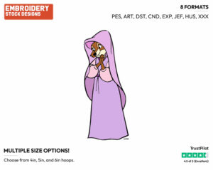 Maid Marian - Disney's Robin Hood - Embroidery Design in 3 sizes & 8 formats