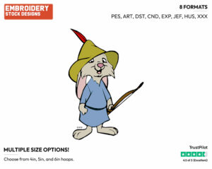 Skippy - Disney's Robin Hood - Embroidery Design in 3 sizes & 8 formats