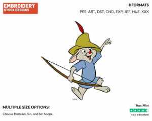 Skippy - Disney's Robin Hood - Embroidery Design in 3 sizes & 8 formats