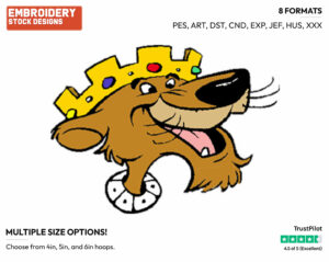 Prince John - Disney's Robin Hood - Embroidery Design in 3 sizes & 8 formats