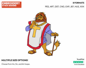 King Richard - Disney's Robin Hood - Embroidery Design in 3 sizes & 8 formats