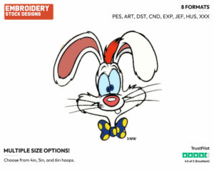 Roger Rabbit - Disney's Roger Rabbit - Embroidery Design in 3 sizes & 8 formats