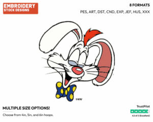 Roger Rabbit - Disney's Roger Rabbit - Embroidery Design in 3 sizes & 8 formats