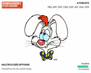 Roger Rabbit - Disney's Roger Rabbit - Embroidery Design in 3 sizes & 8 formats