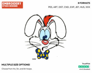 Roger Rabbit - Disney's Roger Rabbit - Embroidery Design in 3 sizes & 8 formats