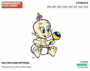 Baby Herman - Disney's Roger Rabbit - Embroidery Design in 3 sizes & 8 formats