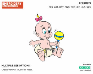 Baby Herman - Disney's Roger Rabbit - Embroidery Design in 3 sizes & 8 formats