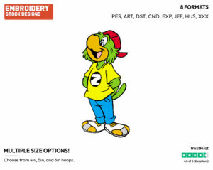 Jose Carioca - Disney's Saludos Amigos - Embroidery Design in 3 sizes & 8 formats