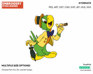 Jose Carioca - Disney's Saludos Amigos - Embroidery Design in 3 sizes & 8 formats