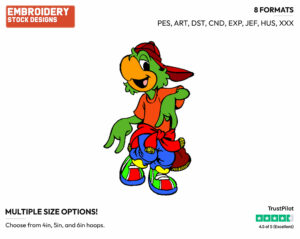 Jose Carioca - Disney's Saludos Amigos - Embroidery Design in 3 sizes & 8 formats