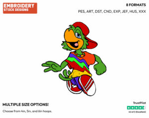 Jose Carioca - Disney's Saludos Amigos - Embroidery Design in 3 sizes & 8 formats