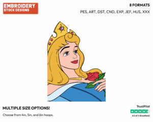 Aurora Awakened - Disney's Sleeping Beauty - Embroidery Design in 3 sizes & 8 formats
