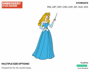 Aurora, Wand - Disney's Sleeping Beauty - Embroidery Design in 3 sizes & 8 formats