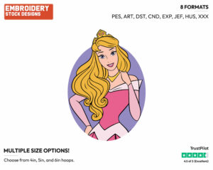 Aurora Posing - Disney's Sleeping Beauty - Embroidery Design in 3 sizes & 8 formats